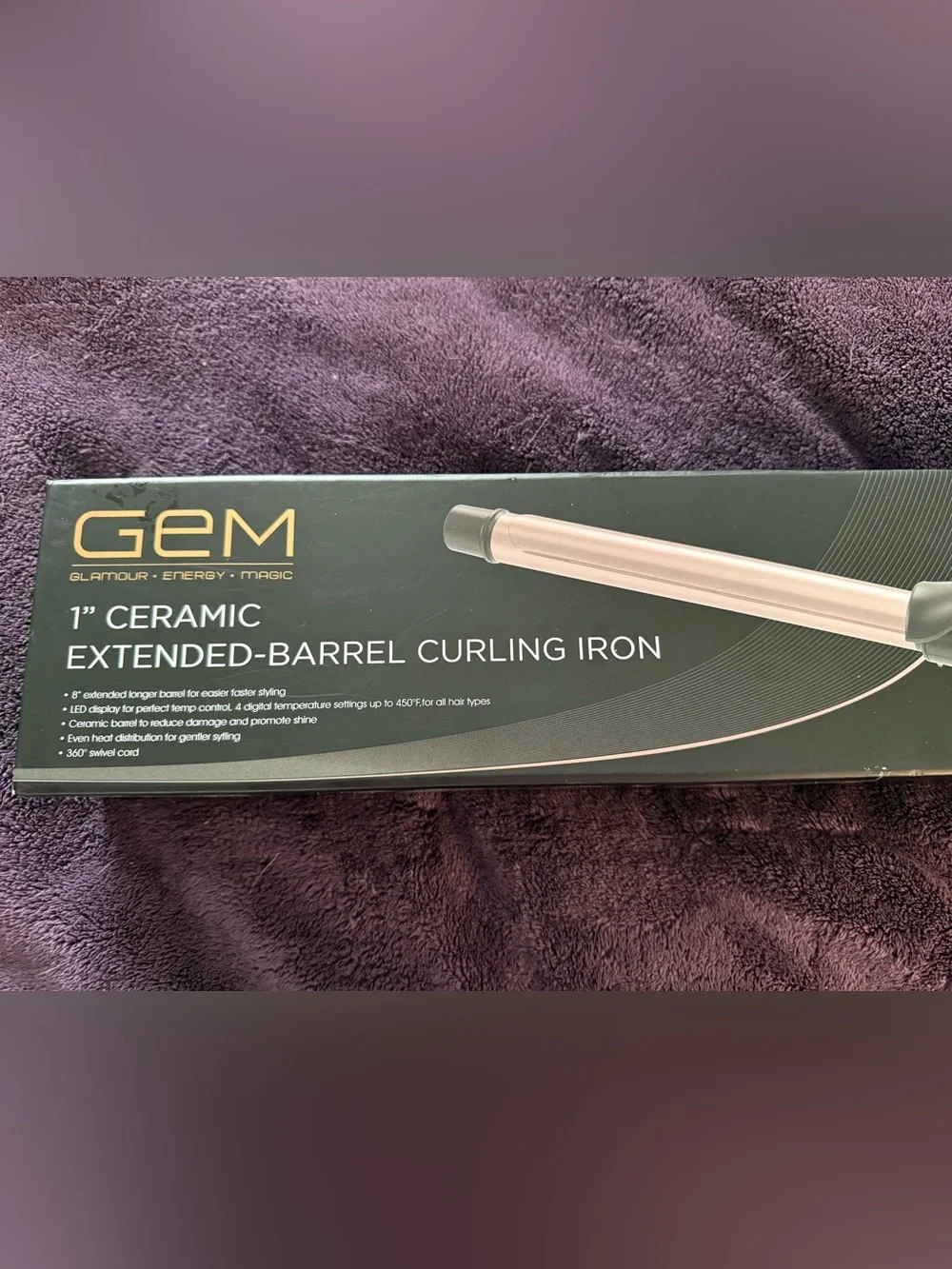 Gem 1 inch Curling Iron Extended longer Barrel